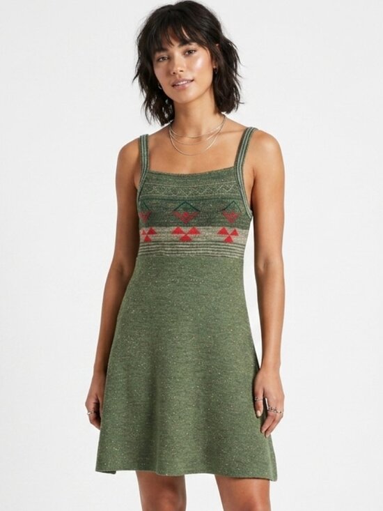 Vintage Dresses & Skirts - VINTAGE 70s Sleeveless A-Line Sweater Dress Small